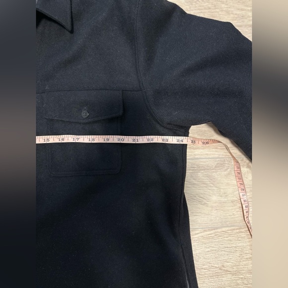 Norse Projects Villads Melton Wool Overshirt in Black - Picture 9 of 16